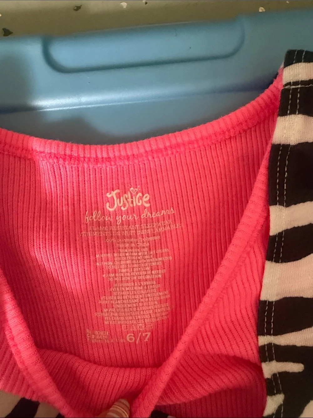 Justice  Zebra 'LOVE' Tank & Shorts Pajama Set with Pink Accents